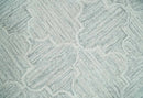 Ivory and Silver Modern Geometric Hand Tufted Natural Wool Area Rug by The Rug Decor