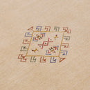 Ivory Border Patterns Hand Loomed Wool Area Rug