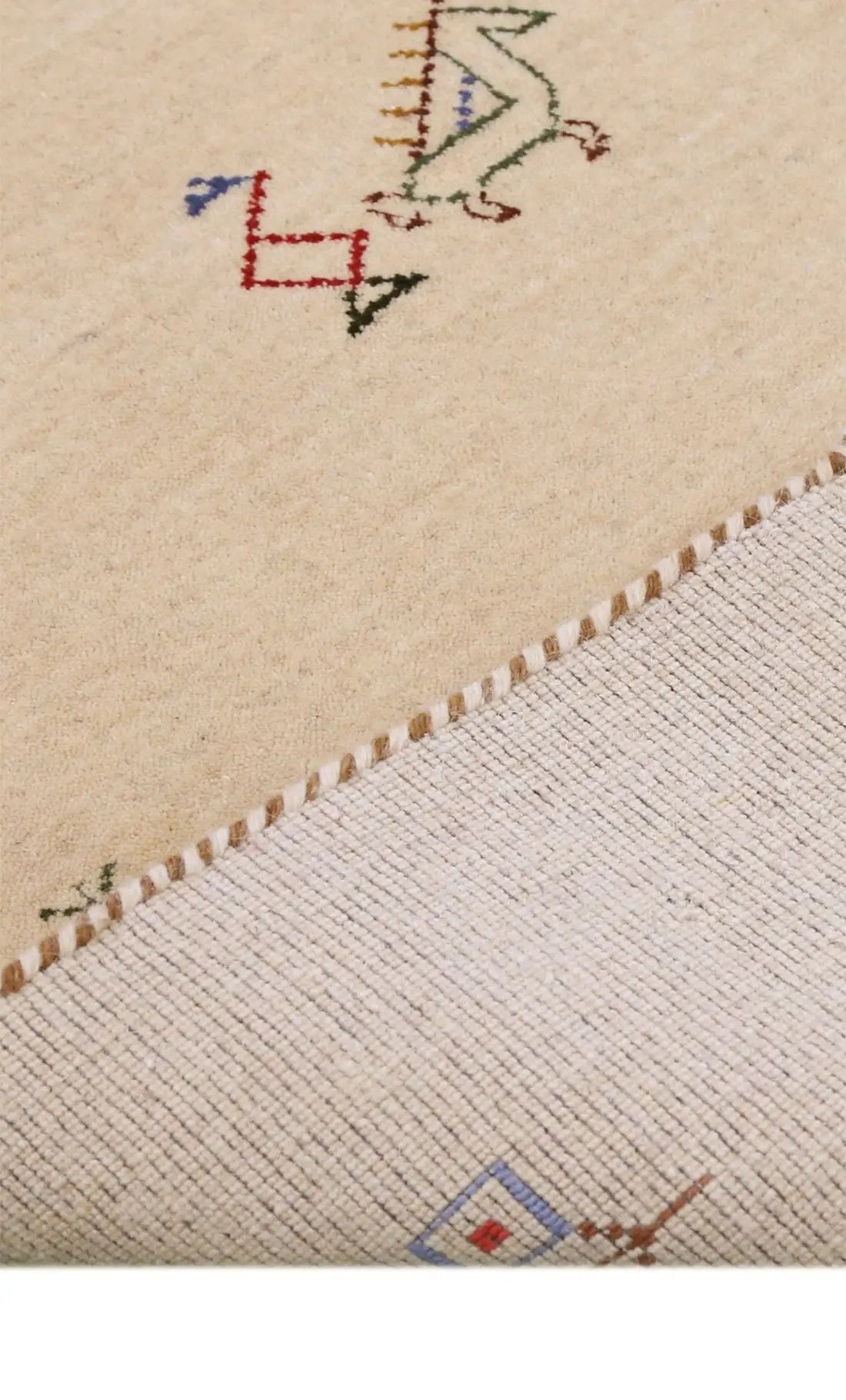 Hand Loomed Wool Area Rug Ivory Border Patterns Traditional Style Premium Quality, photo 9 of 12