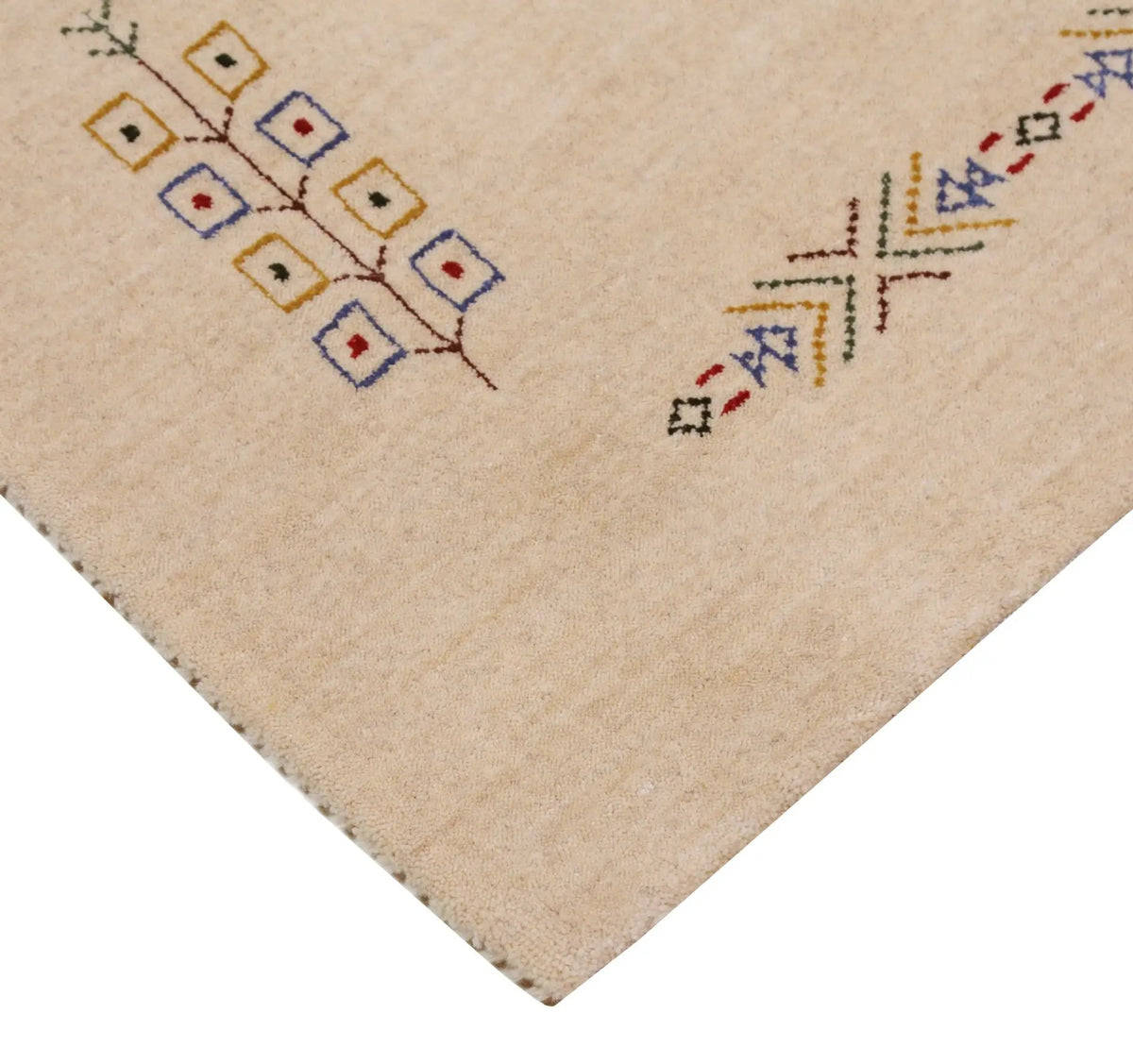 Hand Loomed Wool Area Rug Ivory Border Patterns Traditional Style Premium Quality, photo 10 of 12