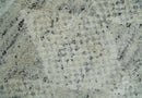 Ivory, Charcoal and Beige 8x10 hand knotted Geometrical wool Area rug by The Rug Decor