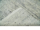 Ivory, Charcoal and Beige 8x10 hand knotted Geometrical wool Area rug by The Rug Decor