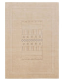 Ivory Contemporary Hand Loomed Wool Area Rug Geometric Design by The Rug Decor
