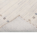 Ivory Contemporary Gabbeh Border Design Hand Loomed Wool Rug