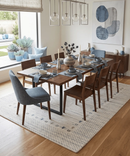 Ivory Contemporary Gabbeh Hand Loomed Wool Area Rug - Blue Brown Border by The Rug Decor