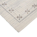 Ivory Gabbeh Border Design Hand Loomed Pure Wool Area Rug - Soft Finish by The Rug Decor