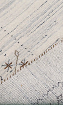 Ivory Gabbeh Border Design Hand Loomed Pure Wool Area Rug - Soft Finish by The Rug Decor