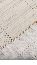 Ivory Wool Hand-Loomed Area Rug - Authentic Gabbeh Tribal Design by The Rug Decor