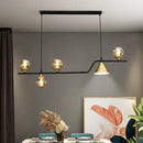 GobekUsa Ivory Glass Island Pendant Light: Geometric, Contemporary Hanging Fixture for Restaurants