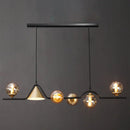 GobekUsa Ivory Glass Island Pendant Light: Geometric, Contemporary Hanging Fixture for Restaurants