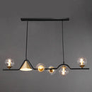 GobekUsa Ivory Glass Island Pendant Light: Geometric, Contemporary Hanging Fixture for Restaurants