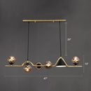 GobekUsa Ivory Glass Island Pendant Light: Geometric, Contemporary Hanging Fixture for Restaurants