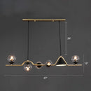 GobekUsa Ivory Glass Island Pendant Light: Geometric, Contemporary Hanging Fixture for Restaurants