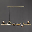 GobekUsa Ivory Glass Island Pendant Light: Geometric, Contemporary Hanging Fixture for Restaurants