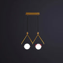 GobekUsa Ivory Glass Minimalist Ball Suspension Light - Creative Island Fixture