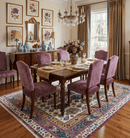 Ivory Gold and Pink Hand Knotted Wool Area Rug - Traditional Boteh Design