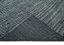 Ivory, Gray, Charcoal and Brown Antique Stripes Design Hand knotted 8x10 wool Area Rug by The Rug Decor