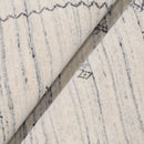 Ivory Hand Loomed Wool Area Rug - Modern Tribal Design Blue Brown by The Rug Decor