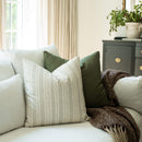 Faye Blue Vine Stripe Pillow Cover