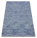 Purple Blue and Ivory Abstract Hand Tufted Premium Wool Area Rug by The Rug Decor