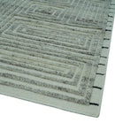 Ivory, Silver and Charcoal Modern Geometrical Puzzle Design hand knotted 5x8 wool Area Rug by The Rug Decor