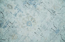Ivory, Silver, Blue and Beige Finish, Vintage Design , Modern Abstract Art Silk Area Rug, Living Room Rug | TRDMM5
