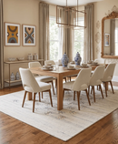 Ivory Tribal Hand Loomed Wool Area Rug - Blue Brown Accents by The Rug Decor