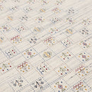Ivory Tribal Hand Loomed Wool Area Rug - Blue Brown Accents by The Rug Decor