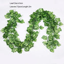 Ivy green fake leaves garland vine front door outdoor decoration by Decorbites
