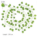 Ivy green fake leaves garland vine front door outdoor decoration by Decorbites