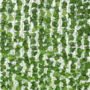 Ivy green fake leaves garland vine front door outdoor decoration by Decorbites