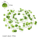 Ivy green fake leaves garland vine front door outdoor decoration by Decorbites