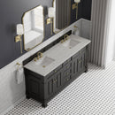 James Martin Brookfield 72" Double Bathroom Vanity, Black Onyx