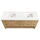 James Martin Breckenridge 72" Double Bathroom Vanity, Light Natural Oak