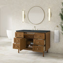 James Martin Laurent 48" Dual Mount Single Bathroom Vanity, Honey Oak