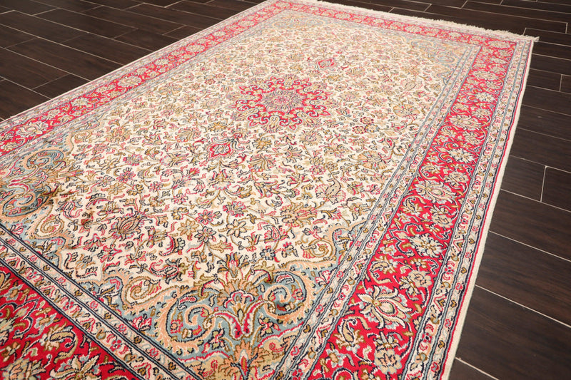 4'3"x6'3"Persian Oriental Area Rug Hand Knotted 100% Silk Traditional 400 KPSI