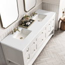 James Martin Breckenridge 72" Double Bathroom Vanity, Bright White