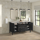 James Martin Myrrin 60" Double Bathroom Vanity, Carbon Oak