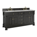 James Martin Brookfield 72" Double Bathroom Vanity, Black Onyx