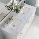 James Martin Chicago 60" Double Bathroom Vanity, Glossy White