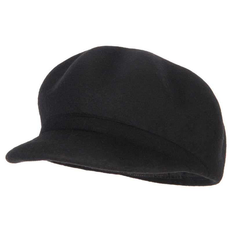Women's Six Point Wool Felt Cap Style Newsboy Hat