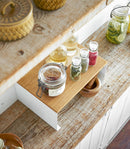Stackable Countertop Shelf - Two Sizes - Steel + Wood by Yamazaki Home