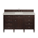 James Martin Brittany 60" Single Bathroom Vanity, Burnished Mahogany