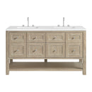 James Martin Breckenridge 60" Double Bathroom Vanity, Whitewashed Oak