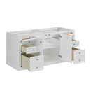 James Martin Chicago 60" Double Bathroom Vanity, Glossy White
