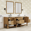James Martin Breckenridge 84" Double Bathroom Vanity, Light Natural Oak