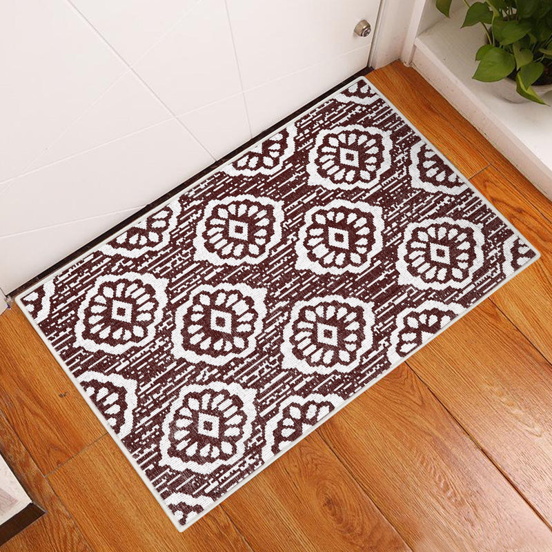 Sussexhome Flower Collection 2 x 3 Foot Heavy Duty Low Pile  Landing Rug Runner