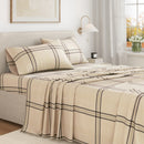 Turkish Cotton Flannel Sheet Set - Plaid & Stripe Collection by Great Bay Home