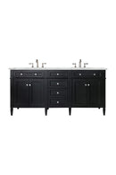 James Martin Brittany 72" Double Bathroom Vanity, Black Onyx