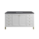 James Martin Chicago 60" Single Bathroom Vanity, Glossy White